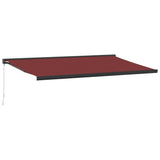 Vidaxl Luifel förlänger manuellt 500x300 cm Bordeaux Red