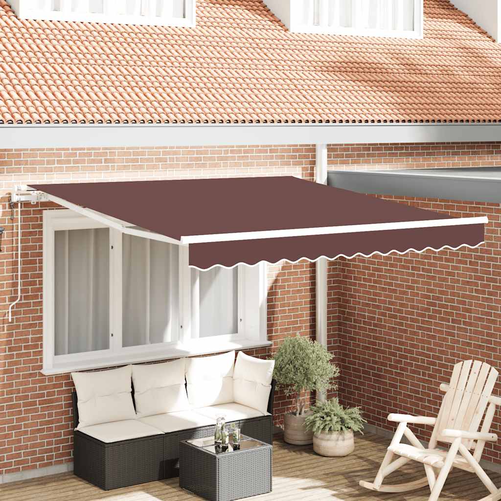 Vidaxl luifel automatisch uittrekbaar 300x250 cm bruin