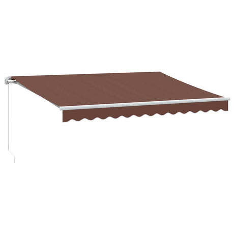 Vidaxl luifel handmatig uittrekbaar met led 350x250 cm bruin