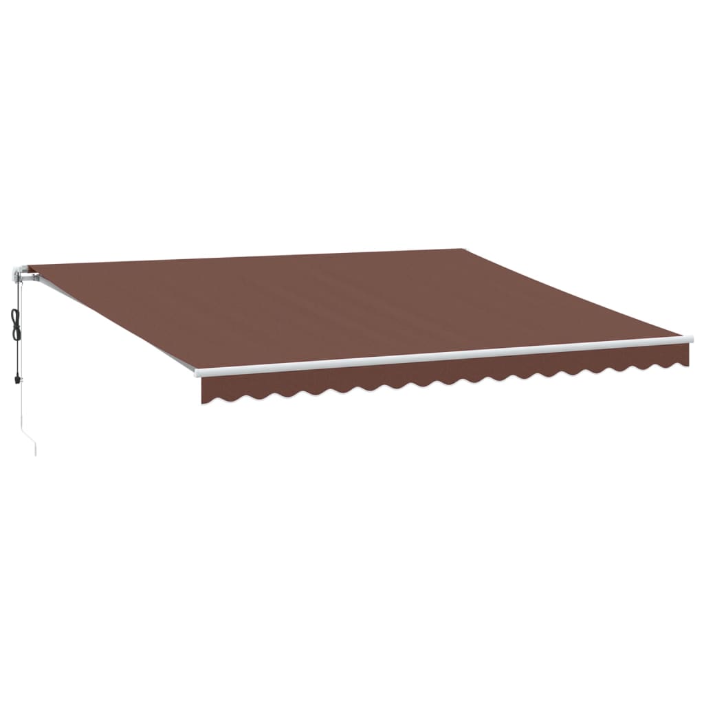 Vidaxl Luifel automatically extendable with LED 450x300 cm brown