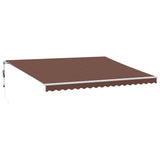 Vidaxl Luifel automatically extendable with LED 450x350 cm brown