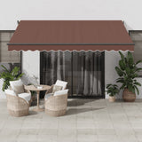 Vidaxl Luifel manually extends 400x350 cm brown