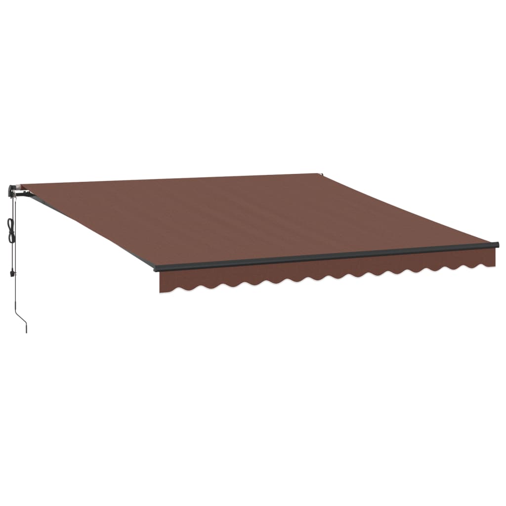 Vidaxl luifel automatesch mat LEDs 400x350 cm Brown