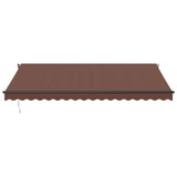 Vidaxl Luifel manually extends 450x350 cm brown