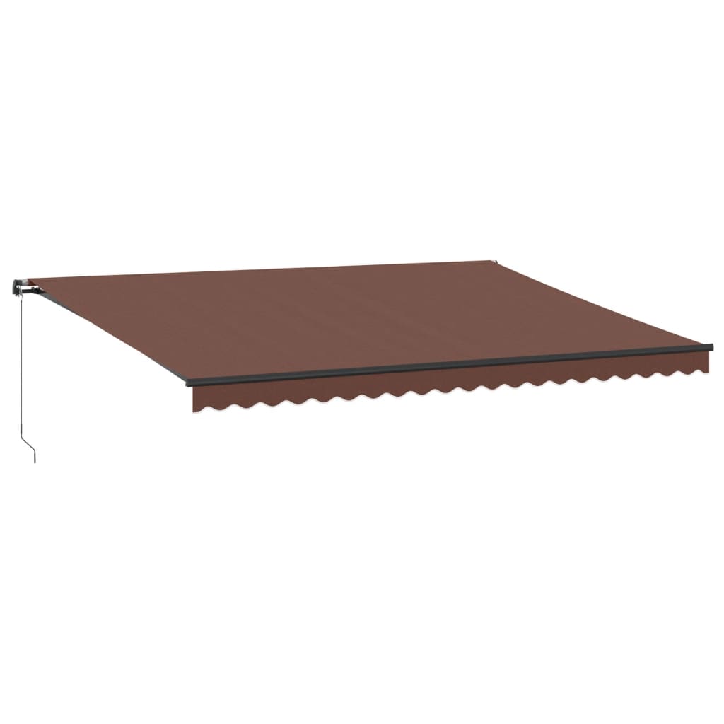 Vidaxl luifel manuell verlänglech mat LED00X350 cm Brown