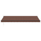 Vidaxl Luifel manually extends 600x350 cm brown