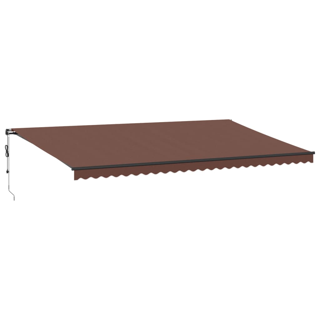 Vidaxl Luifel automatically extendable with LEDs 600x350 cm brown