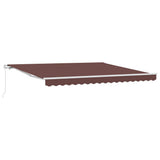 Vidaxl luifel handmatig uittrekbaar 400x300 cm bruin