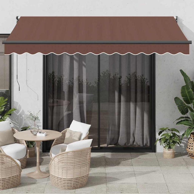 Vidaxl luifel automatisch uittrekbaar 350x250 cm bruin