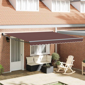 Vidaxl luifel automatisch uittrekbaar 400x300 cm bruin