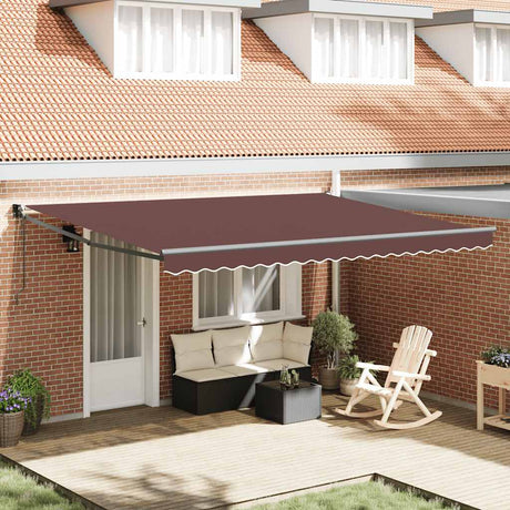 Vidaxl luifel automatisch uittrekbaar 450x300 cm bruin