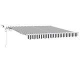 Vidaxl luifel automatisch uittrekbaar led 300x250 cm antraciet en wit