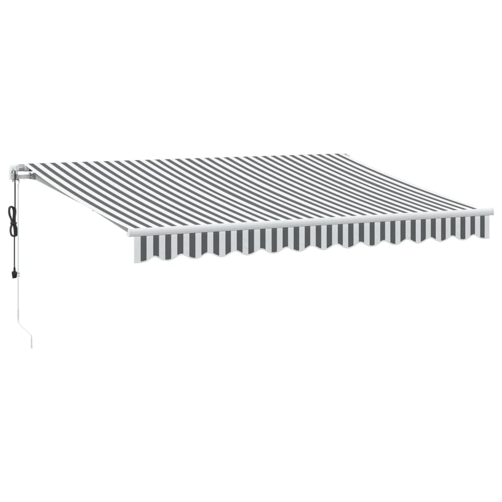 Vidaxl Luifel LED extensible automatique 350x250 cm anthracite et blanc