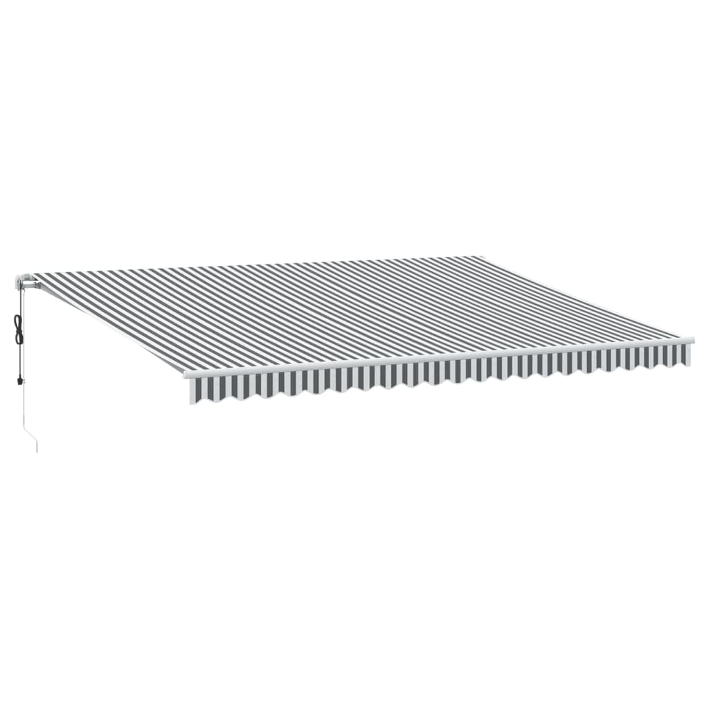 Vidaxl Luifel LED extensible automatique 500x300 cm anthracite et blanc