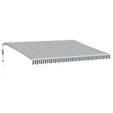 Vidaxl Luifel Extracteur automatique LED 450x350 cm anthracite et blanc