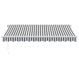 Vidaxl luifel handmatig uittrekbaar 350x250 cm antraciet en wit