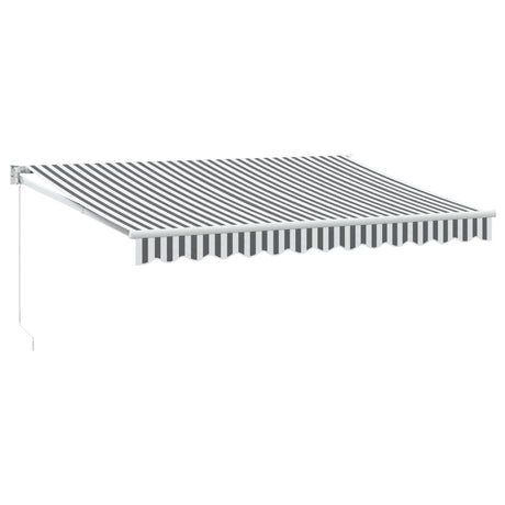 Vidaxl luifel uittrekbaar 3,5x2,5 m stof en aluminium antraciet en wit