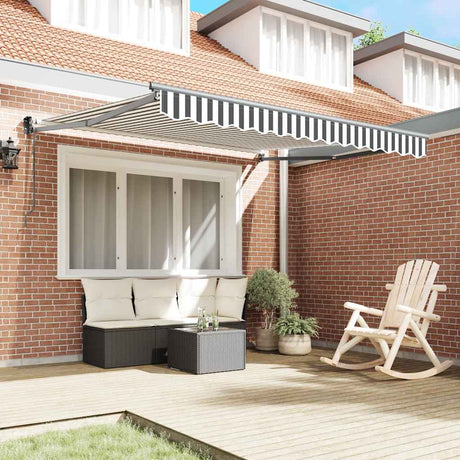Vidaxl luifel uittrekbaar 3x2,5 m stof en aluminium antraciet en wit