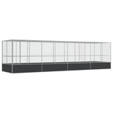 Vidaxl voliéra s prodloužením 832x207x212 m Steel Silver Colored