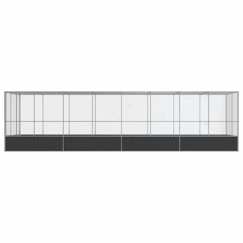 Vidaxl aviary with extension 832x207x212 m steel silver colored