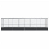 Vidaxl aviary with extension 832x207x212 m steel silver colored