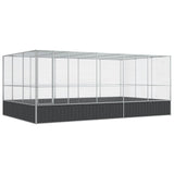 Vidaxl Aviary con estensione 518x307x212 m color argento in acciaio