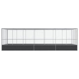 Vidaxl aviary with extension 725x307x212 m steel silver colored