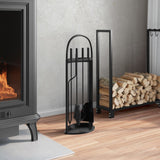 Vidaxl 5-delige openhaardgereedschapset 23x15x66 cm staal