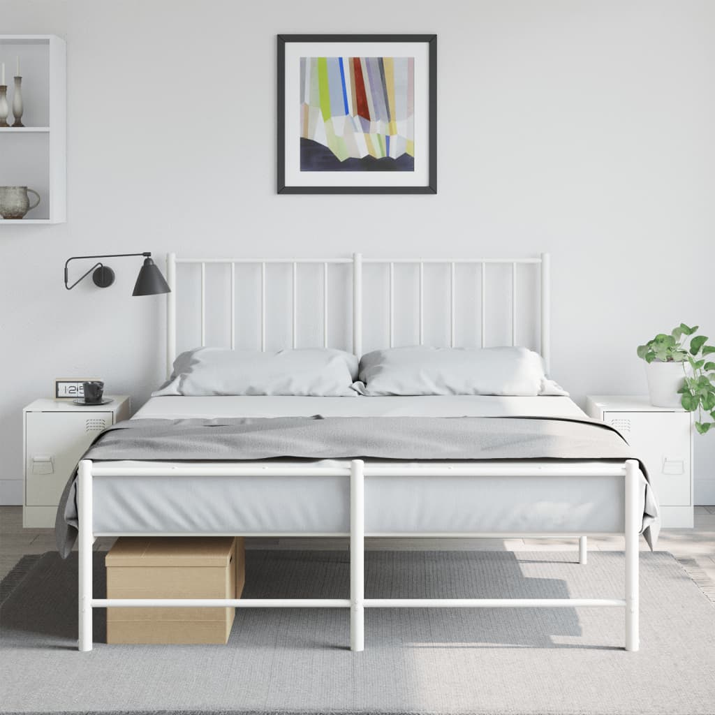 Vidaxl nachtkastjes 2 st 34,5x39x44 cm staal wit