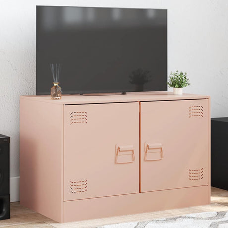 Vidaxl tv-meubel 67x39x44 cm staal roze