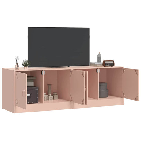 Vidaxl tv-meubelen 2 st 67x39x44 cm staal roze