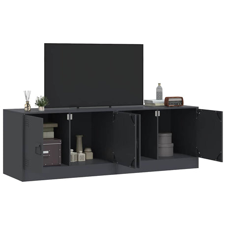 Vidaxl tv-meubelen 2 st 67x39x44 cm staal antracietkleurig