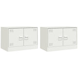 Vidaxl tv-meubelen 2 st 67x39x44 cm staal wit