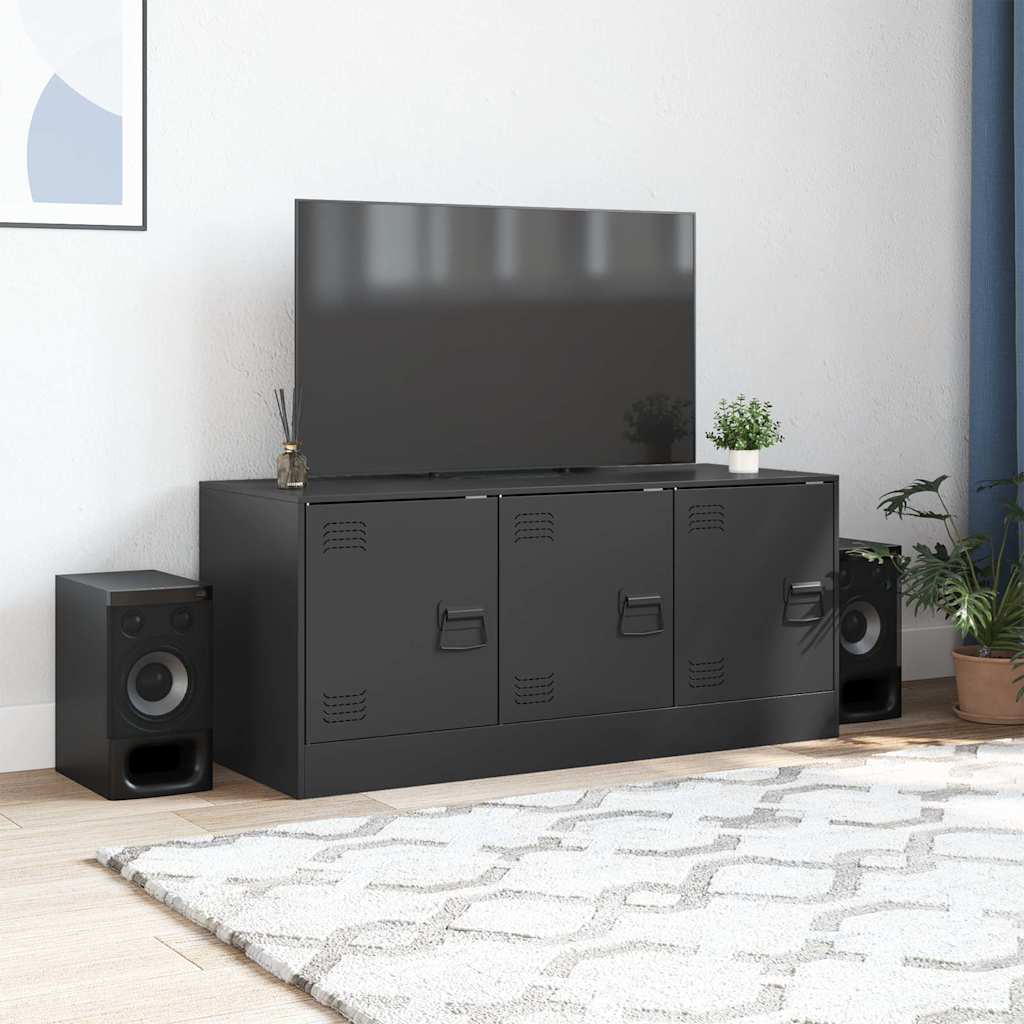 Vidaxl tv-meubel 99x39x44 cm staal zwart