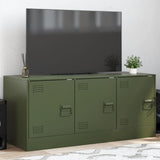 Vidaxl tv-meubel 99x39x44 cm staal olijfgroen