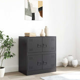 Vidaxl dressoir 67x39x73 cm staal zwart