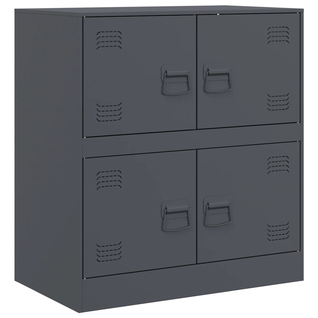 Vidaxl dressoir 67x39x73 cm staal antracietkleurig