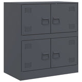 Vidaxl dressoir 67x39x73 cm staal antracietkleurig