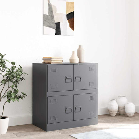 Vidaxl dressoir 67x39x73 cm staal antracietkleurig