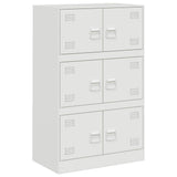 Vidaxl dressoir 67x39x107 cm staal wit