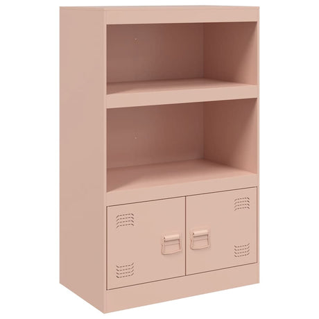 Vidaxl dressoir 67x39x107 cm staal roze