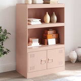 Vidaxl dressoir 67x39x107 cm staal roze