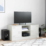 Vidaxl tv-meubel 99x39x44 cm staal wit