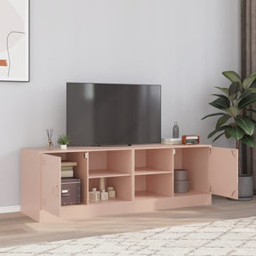 Vidaxl tv-meubelen 2 st 67x39x44 cm staal roze