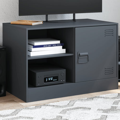 Vidaxl tv-meubel 67x39x44 cm staal antracietkleurig