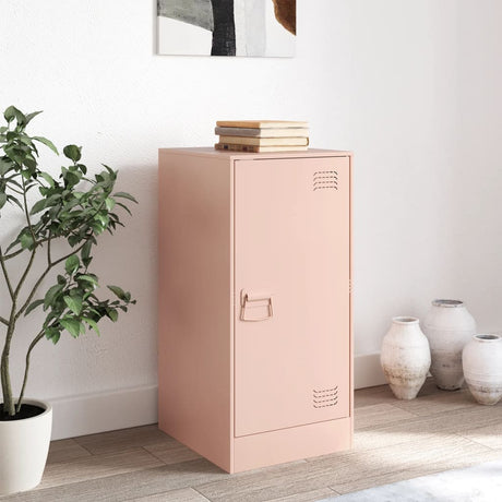 Vidaxl dressoir 34,5x39x73 cm staal roze