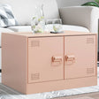 Vidaxl salontafel 67x50x44 cm staal roze