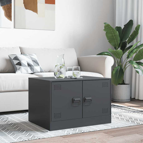 Vidaxl salontafel 67x50x44 cm staal antracietkleurig