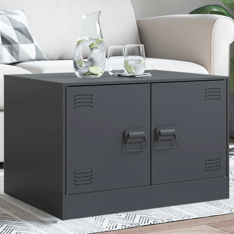 Vidaxl salontafel 67x50x44 cm staal antracietkleurig