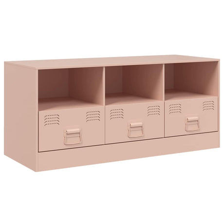 Vidaxl tv-meubel 99x39x44 cm staal roze